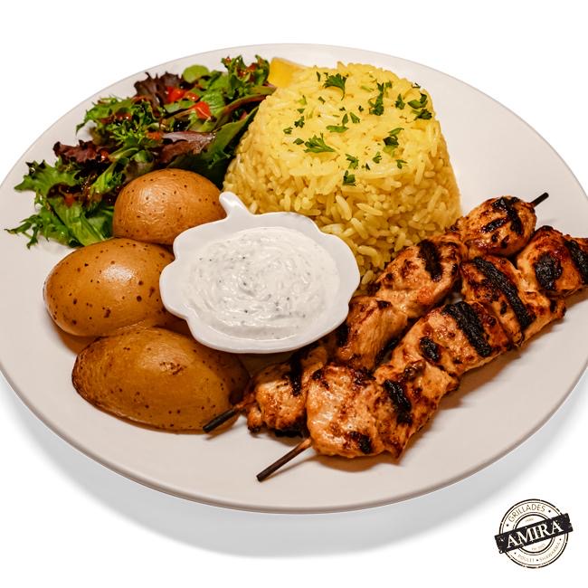 Chicken souvlaki (2 skewers)