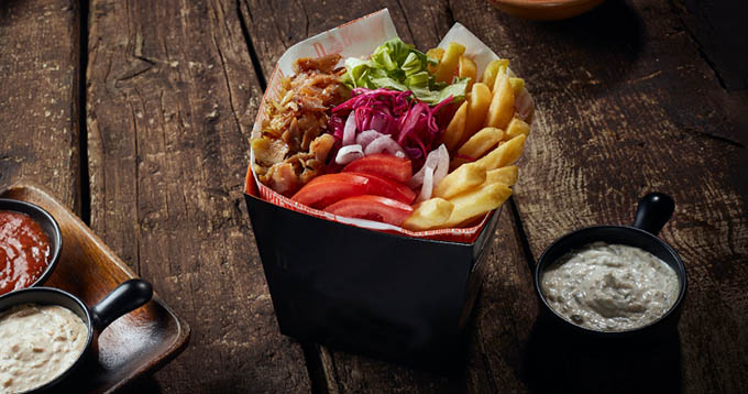 Doner Box chicken + fries