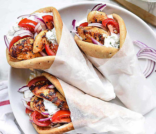 Pita gyros or chicken alone