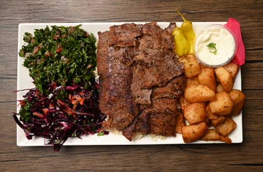Beef shawarma plate