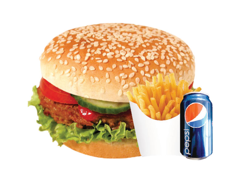#1-- Cheeseburger +Fries + 1 pepsi