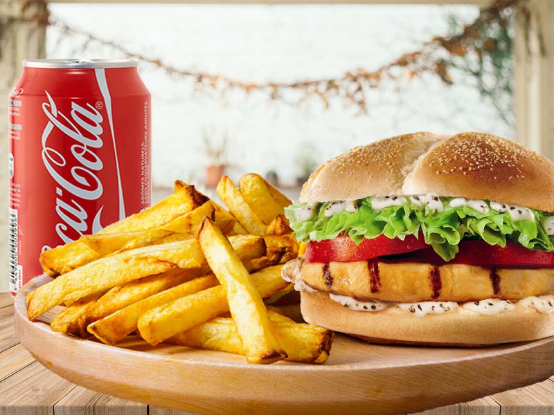 #2-- Chicken burger +Fries + 1 pepsi