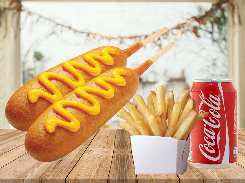 #10-- 2 Pogos +Fries + 1 pepsi