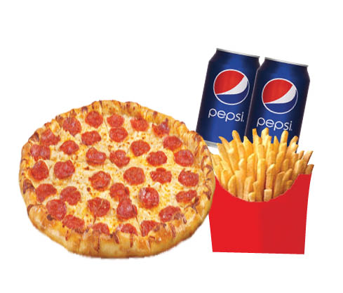 1 Pizza 10" + Small Fries + 1 Soft Drink