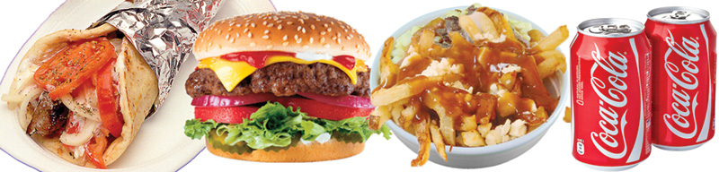 #3)  Vegetarian pita + Fries + 1 Soft drink