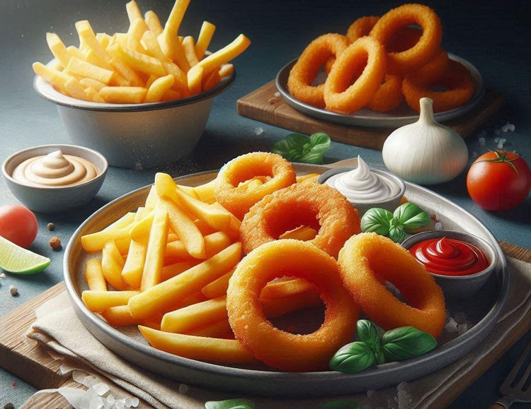 Fries with sauce BBQ