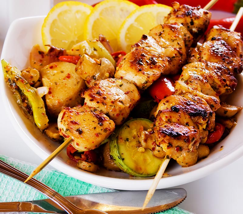 PORK SOUVLAKI PLATE (1 STICK)