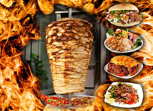 Doner sandwich with fries