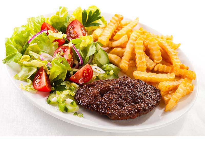 Filet de poulet grillé avec 4 crevettes papillon